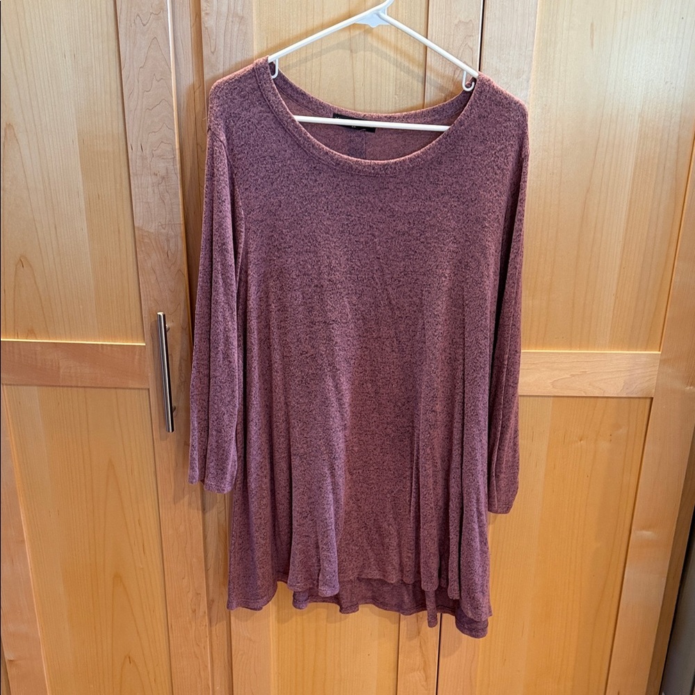 Kim & Cami Dusty Rose Long Sleeve Tunic 2XL EUC